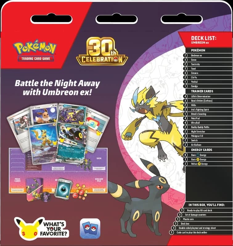 Referentieafbeelding Pokemon 30th Celebration Battle Deck - Umbreon ex - Engels uit 30th Celebration productfoto