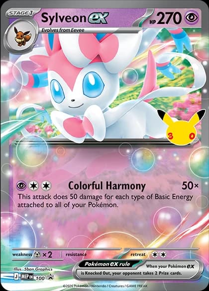 Referentieafbeelding Pokemon 30th Celebration Sylveon ex Box - Engels uit 30th Celebration productfoto